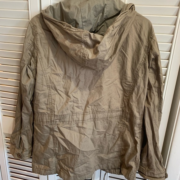 Gap field military jacket Womans drawstring waist lots of pockets moss size med - Picture 7 of 7